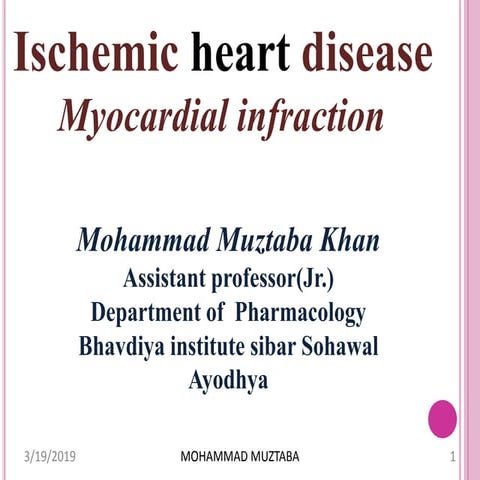 Myocardial infractionby mohammad muztaba