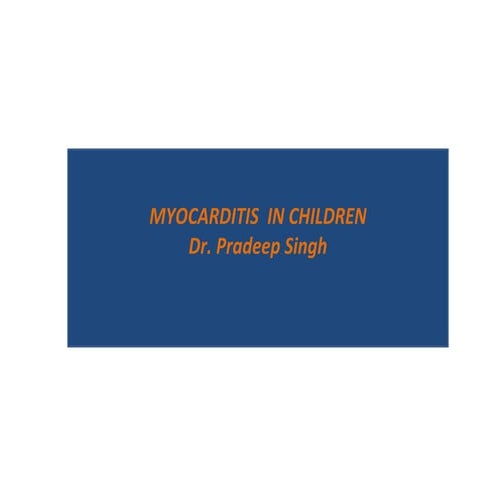 Myocarditis in children