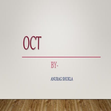 Glaucoma oct (optical coherence tomography)