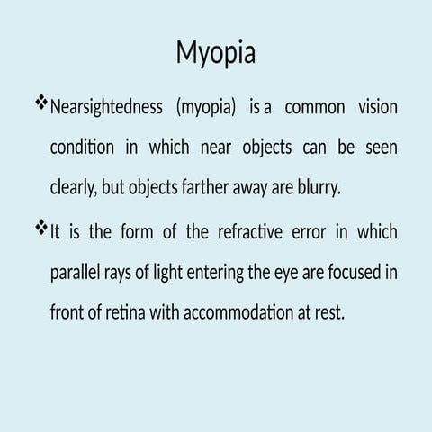 Myopia | PPT