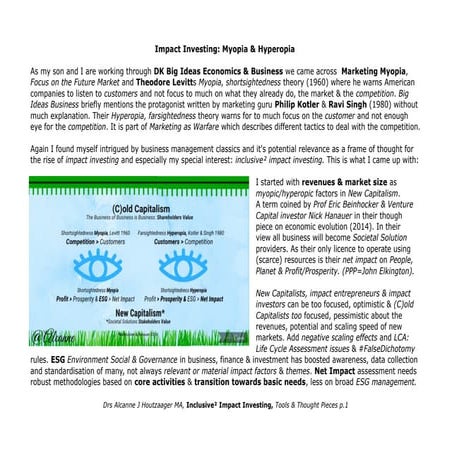 Myopia hyperopia impact investing business transformation