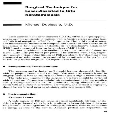 Myopic lasik by Dr. Michael Duplessie