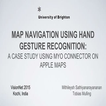 Map Navigation using hand gesture recognition