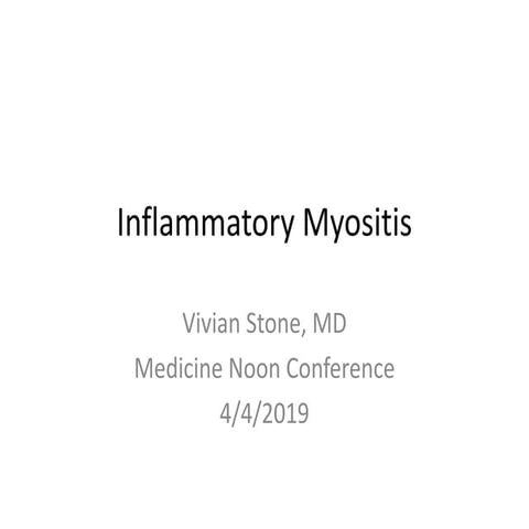Myositis 2019