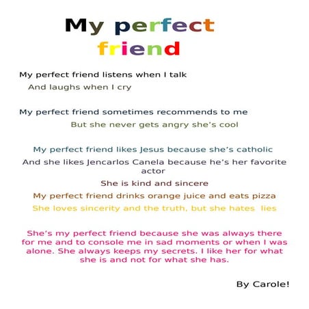 My perfect friendcarole | PDF