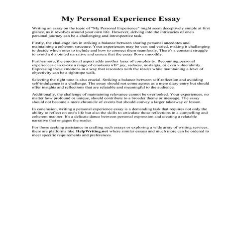 My Personal Experience Essay.pdf