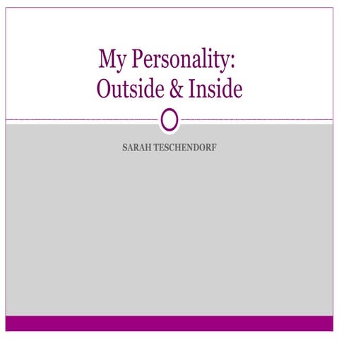 Personality Projeect | PPT