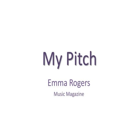 My pitch