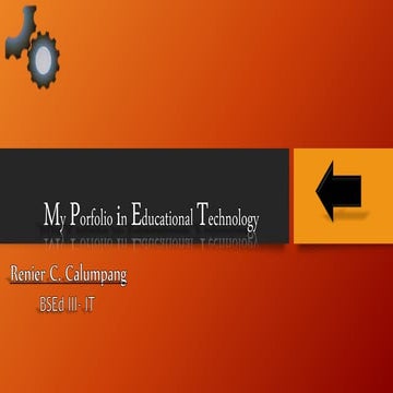 My Portfolio in Educational Technology | PPTX