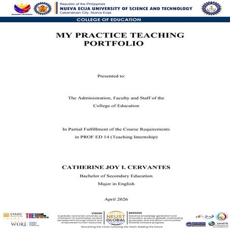 A Practice Teaching Portfolio | DOCX