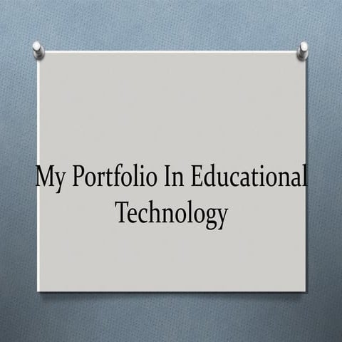 My portfolio in edtc2