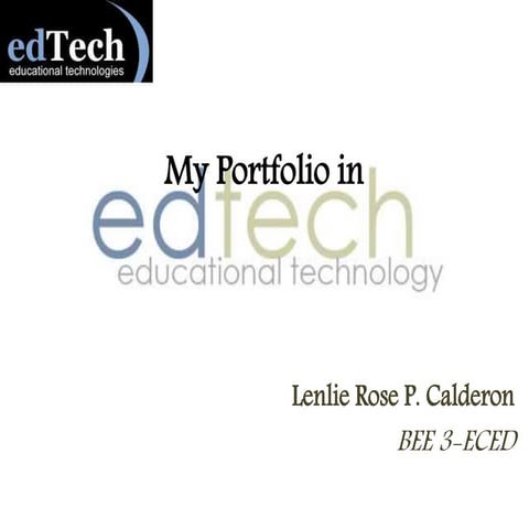My Portfolio in Educational Technology