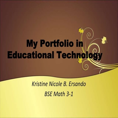 My portfolio in educational technology