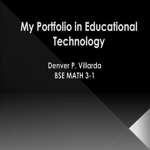 My portfolio in educational technology