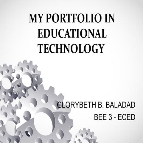 My portfolio in educational technology  glorybeth