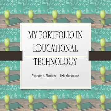 My Portfolio in Educational Technology | PPTX