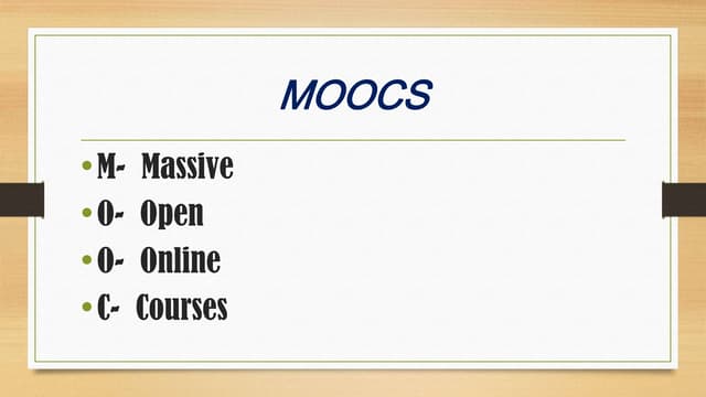 My powerpoint presantation moocs