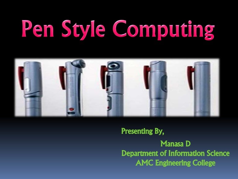 5 Pen PC Technology