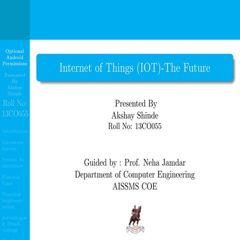 Internet of Things(IOT) | PPT | Free Download
