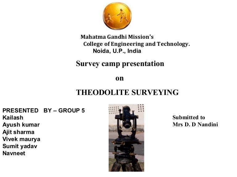 basic theodolite surveying ppt on survey