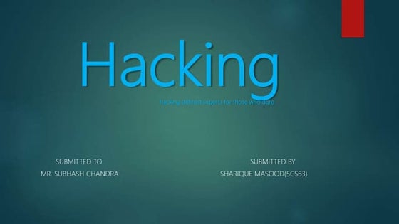 Hacking presentation BASIC | PPT
