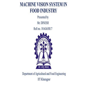 MACHINE VISION IN FOOD INDUSTRY