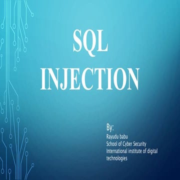 Introduction to SQL Injections