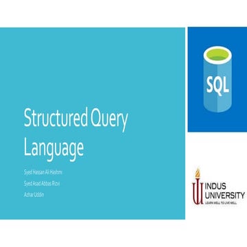Structured Query Language (SQL) | PPTX
