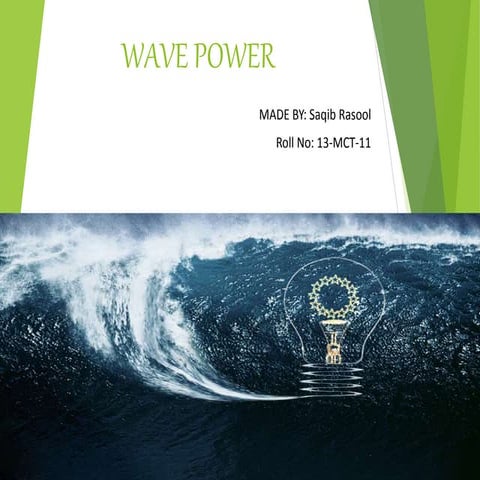 wave power & wave energy