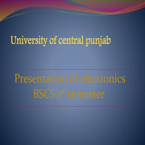 presentation of electronics
