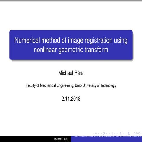 Presentation of my master thesis - Image Processing