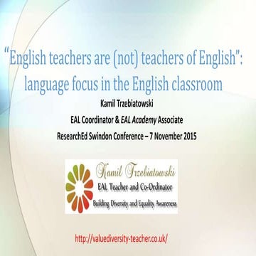 English teachers are (not) teachers of English