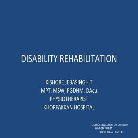 disability rehabilitation