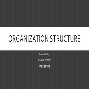 Organization structures