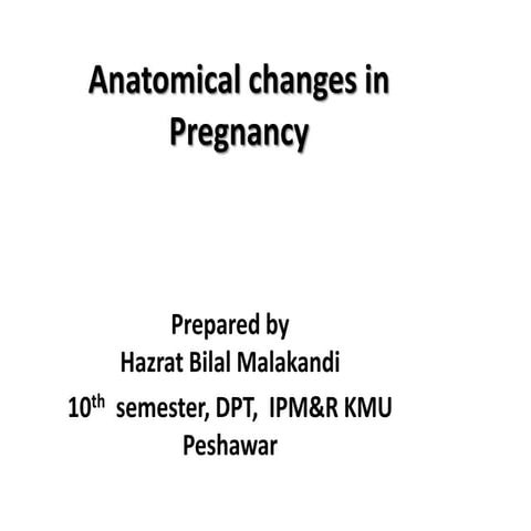 Physiological changes in pregnancy | PPTX