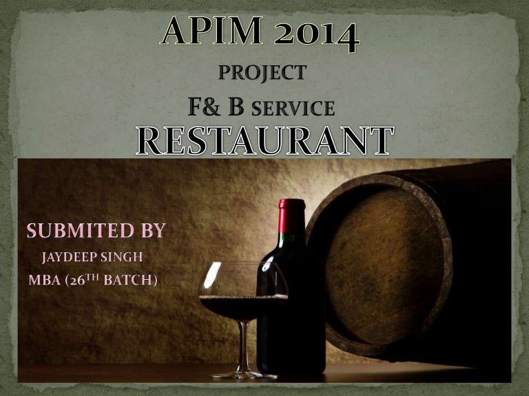 TYPES OF RESTAURANT