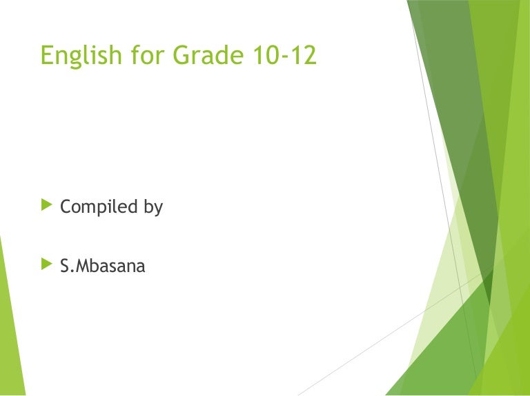 English for grade 10-12