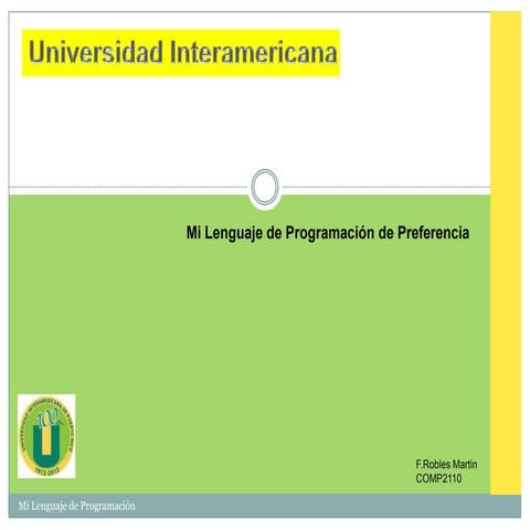 My programming language 04 05-2014