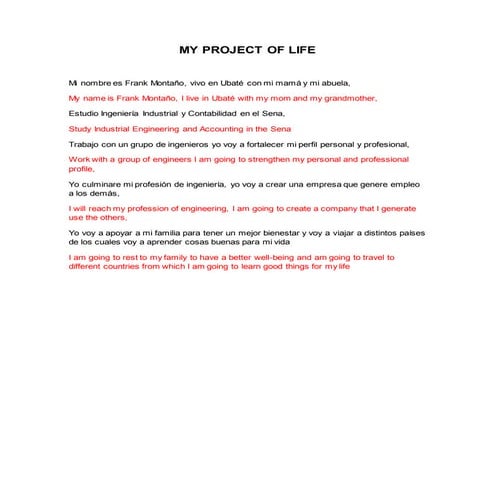 My life project | PPTX