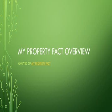 My Property Fact| Real estate developers | PPTX
