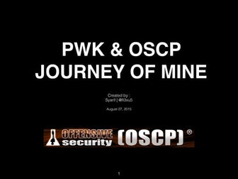 My pwk & oscp journey