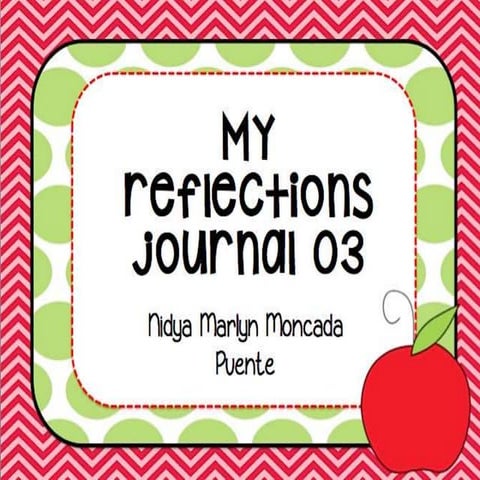 My reflections journal 03