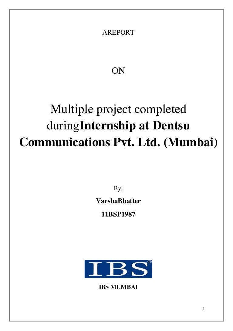 Multiple projects on competitive analysis at Dentsu Communications Pv…