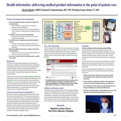 Health informatics: delivering medical product information to the point of pa...