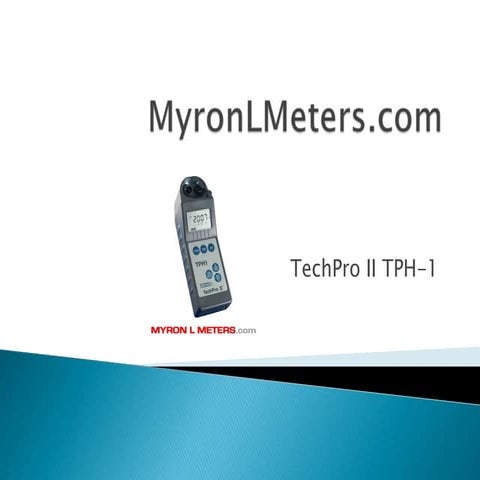 Myron l Meters Tech Pro II TPH-1