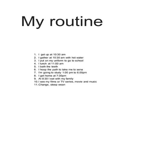 Evidence 2 my daily routine | DOCX