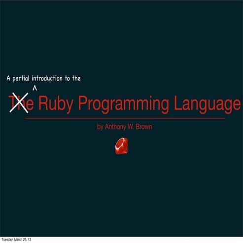 Ruby Programming Introduction | PPT