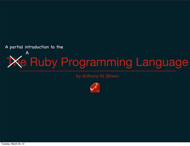 Ruby Programming Introduction