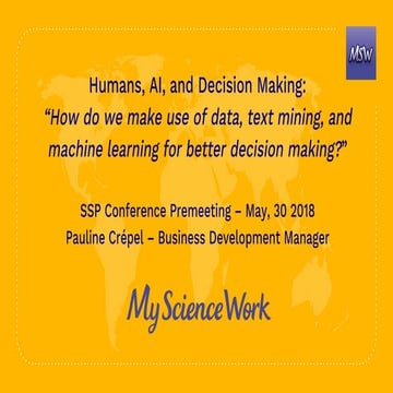 MySciencework - SSP Conference 2018