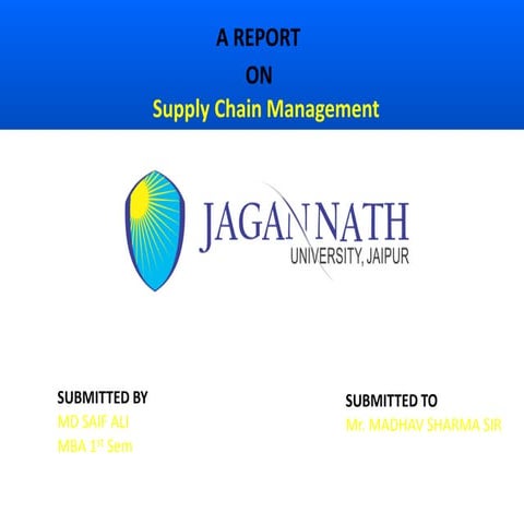 Supply Chain Management